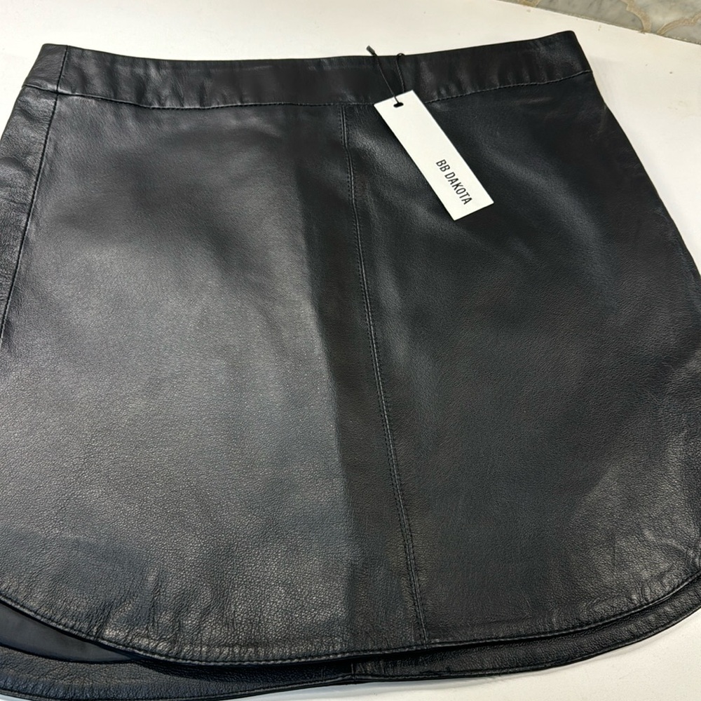 Bb Dakota Skirts | Bb Dakota Conrat Leather Mini Skirt | Color: Black | Size: 6